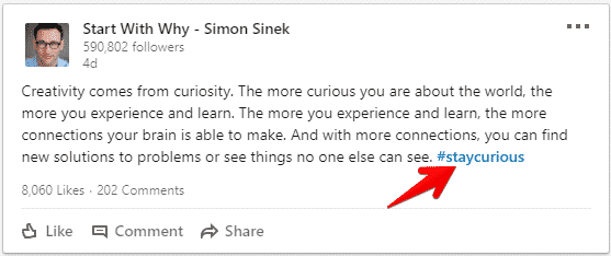 Simon Sinek LinkedIn Post