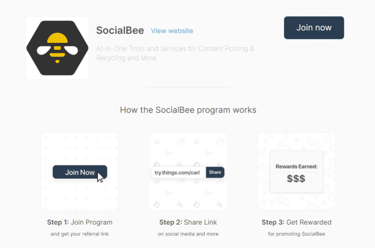 SocialBee affiliate program