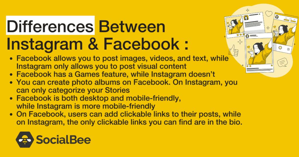 Differences Between Instagram and Facebook