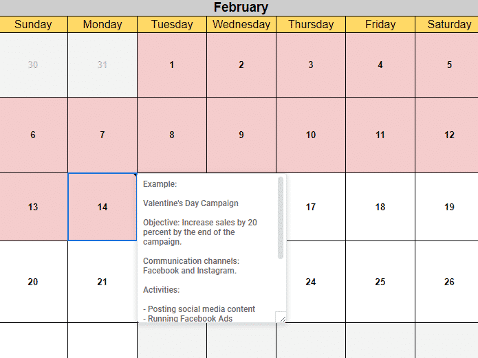 editable marketing calendar