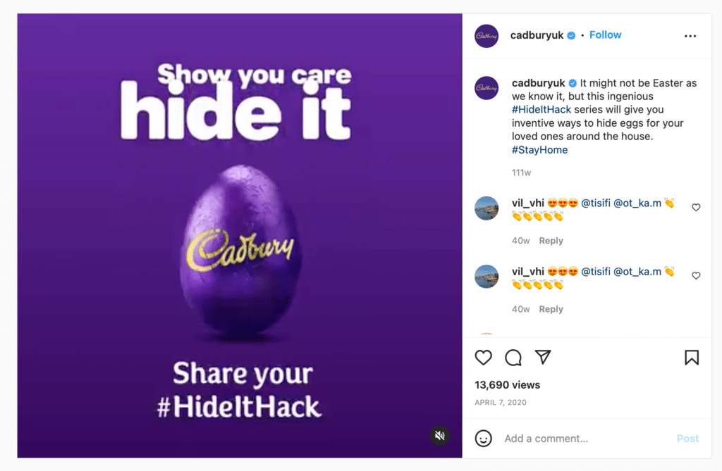 Easter social media post