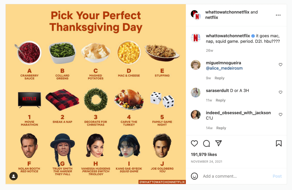 Thanksgiving funny social media post