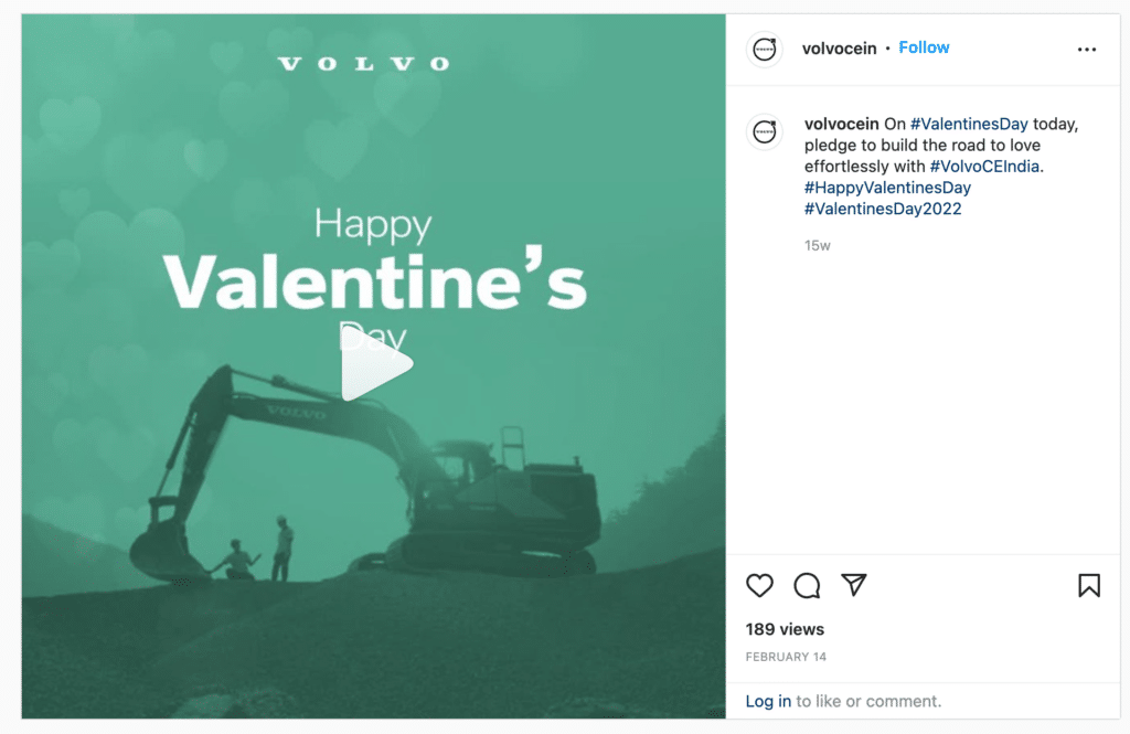Valentine's Day social media post